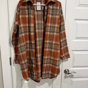 Plaid Women's Jacket in Brown and Tan